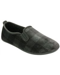 Lotus - 'Enrique' Check-Print Full Slippers - Lyst
