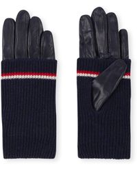 Tommy Hilfiger Long Cuff Handschoenen Van Schapenleer - Blauw