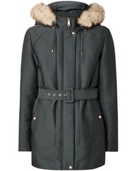 Mango Malachite Lichtgewicht Parka Met Verborgen Capuchon - Zwart