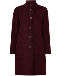 Jigsaw Urban Mantel In Wolblend Met Steekzakken - Rood