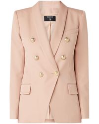 Balmain Double Breasted Blazer Met Klepzakken - Zwart