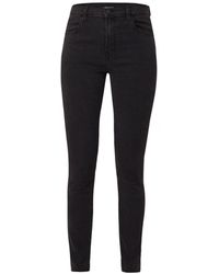 J Brand Maria High Waist Skinny Fit Cropped Jeans - Zwart
