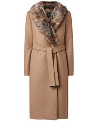Ted Baker Rytaa Korte Mantel In Kasjmierblend Met Strikceintuur - Meerkleurig