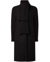 L.K.Bennett Mimi Mantel Van Wol Met Sjaal - Zwart