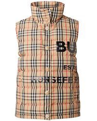 Burberry Archive Bodywarmer Met Ruitprint En Logo - Meerkleurig