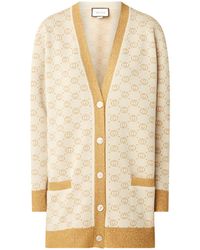 Gucci Vest Met Ingebreid Logopatroon En Lurex - Naturel