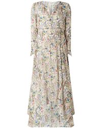 Maje Rangley Maxi Jurk Met Bloemenprint En Lurex - Meerkleurig