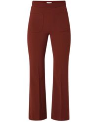 Sandro Flared Fit Pantalon Met Opgestikte Zakken - Rood
