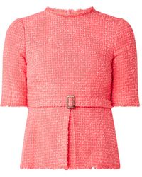 L.K.Bennett L-k-bennett Bernice Top Van Tweed Met Ceintuur - Roze