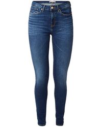 Tommy Hilfiger Heritage High Waist Skinny Fit Jeans Met Stretch - Blauw