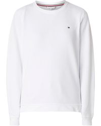Tommy Hilfiger Heritage Crewneck Sweater Met Micro Logoborduring - Wit