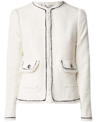 L.K.Bennett L-k-bennett Mercer Blazer Van Tweed Met Klepzakken - Wit