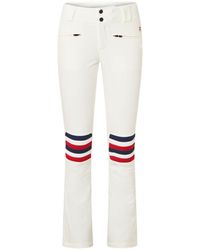 Perfect Moment Aurora Flared Fit Ski Broek Met Gewatteerde Knieën - Wit