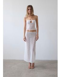 DEBUTE - The Ruby Lace Skirt - Lyst