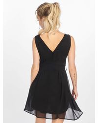 NA-KD Frauen Kleid Belted Chiffon - Schwarz