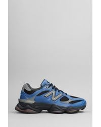 New Balance - 9060 Sneakers In Blue Leather And Fabric - Lyst