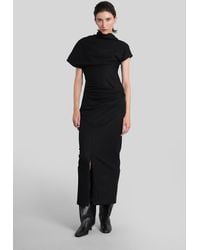 Entire studios - Flop Dress Long Dress In Black Wool - Lyst