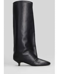 Vicini - Cizin 30 Low Heels Boots In Black Leather - Lyst