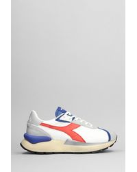 Diadora - Mercury Elite Sneakers In White Suede And Fabric - Lyst
