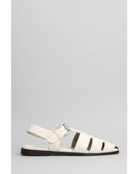 Bibi Lou - Sandali flats Jenna in Pelle Bianca - Lyst