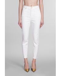 Balmain - Jeans in Cotone Bianco - Lyst