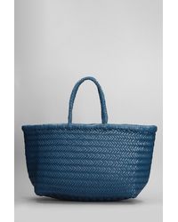 Dragon Diffusion - Bamboo Triple Jump Tote In Blue Leather - Lyst