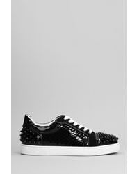 Christian Louboutin - Sneakers Vieira 2 in Vernice Nera - Lyst