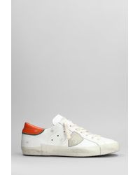 Philippe Model - Sneakers Prsx Low in Pelle Bianca - Lyst