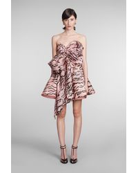 Zimmermann - Dress In Rose-pink Silk - Lyst