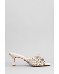 Carrano - Slipper-mule In Beige Suede And Leather - Lyst