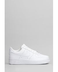 Nike - Sneakers Air Force 1 07 in Pelle Bianca - Lyst