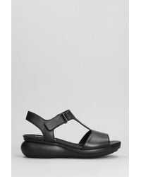 Camper - Balloon Sandals In Black Leather - Lyst