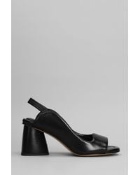 Mara Bini - Sandali in Pelle Nera - Lyst