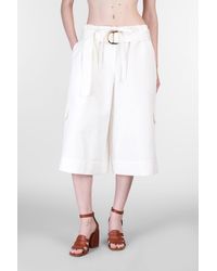 Zimmermann - Shorts in Cotone Bianco - Lyst