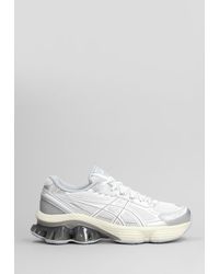 Asics - Gel-kinetic Fluent Sneakers In White Leather And Fabric - Lyst