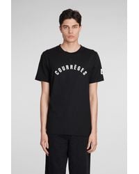 Courreges - T-Shirt in Cotone Nero - Lyst