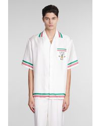 Casablancabrand - Shirt In White Silk - Lyst