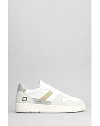 Date - Court 2.0 Sneakers In White Suede And Leather - Lyst