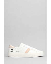 Date - Hill Low Sneakers In White Leather - Lyst
