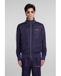 Palm Angels - Casual Jacket In Blue Linen - Lyst