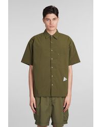 and wander - Shirt In Green Polyester - Lyst