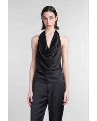 ANDAMANE - Topwear Verushka Top in Poliestere Nera - Lyst