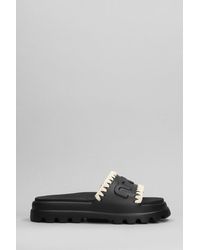 Mou - Eva Onepiece Flats In Black Rubber/plasic - Lyst