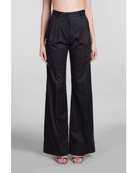 ANDAMANE - Pantalone Nathalie in Cotone Nero - Lyst