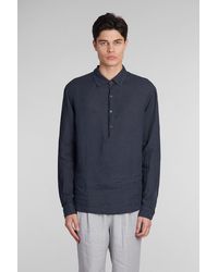 Barena - Pavan Shirt In Blue Linen - Lyst