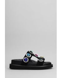 Kurt Geiger - Orson Flats In Black Suede And Leather - Lyst