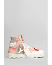 Off-White c/o Virgil Abloh - 3.0 Off Court Sneakers In Rose-pink Leather - Lyst