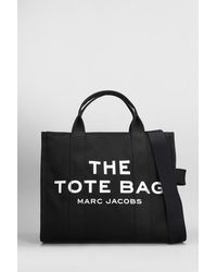 Marc Jacobs - The Medium Tote Tote In Black Cotton - Lyst