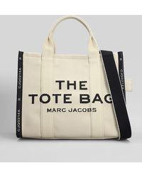Marc Jacobs - The Medium Tote Tote In Beige Cotton - Lyst