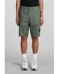 Stone Island - Shorts In Green Cotton - Lyst